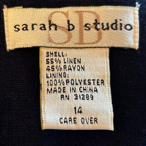 Sarah B Studio Women's Navy Blue Dress - Size 14 - Picture 4 of 4